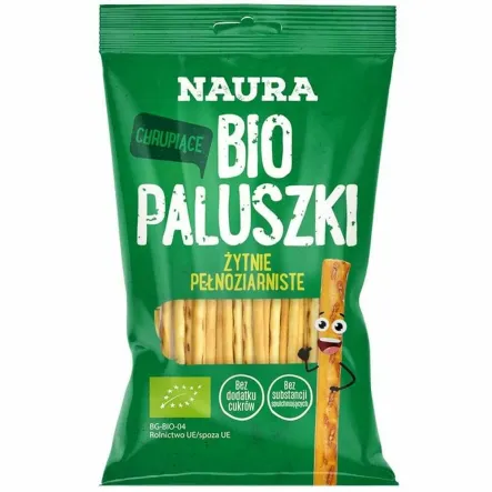Paluszki Żytnie Pełnoziarniste Bio 45 g - Naura