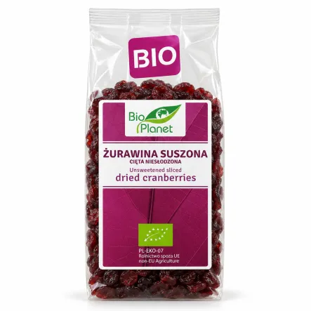 Żurawina Suszona Cięta Niesłodzona Bio 100 g - Bio Planet