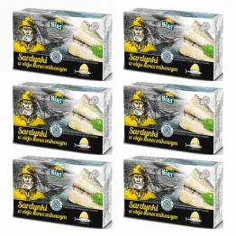 6 x Sardynki w Oleju Słonecznikowym 125 g (90 g) - Kier