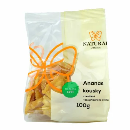 Ananas Suszony Bez Dodatku Cukru 100 g - Natural