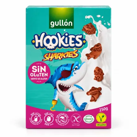 Ciastka Kakaowe Sharkies Bezglutenowe 250 g - Gullon