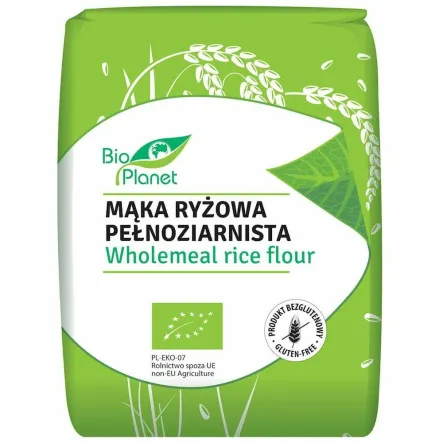 Mąka Ryżowa Pełnoziarnista Bezglutenowa Bio 1kg - Bio Planet