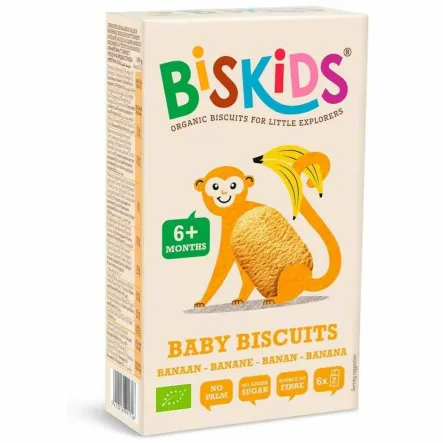 Ciasteczka z Bananem Bio 120 g - Biskids