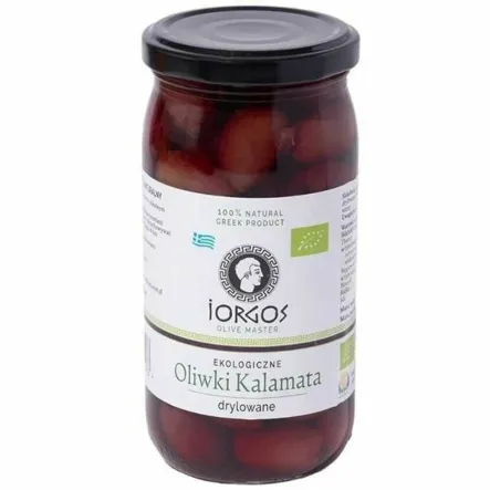 Oliwki Kalamata Drylowane Bio 360 g (180 g) - Iorgos