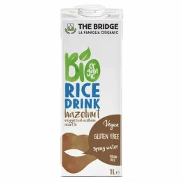 Napój Ryżowy z Orzechami Laskowymi Bezglutenowy Bio 1 l - The Bridge