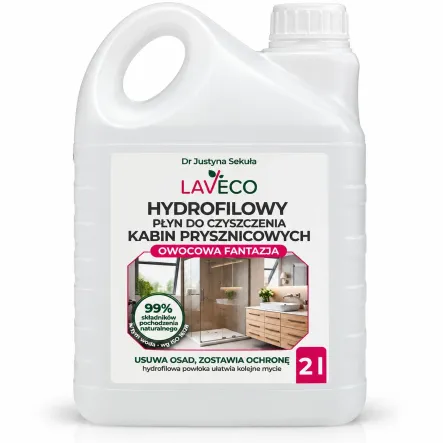 Hydrofilowy Płyn do Czyszczenia Kabin Prysznicowych Owocowa Fantazja 2 l – Laveco
