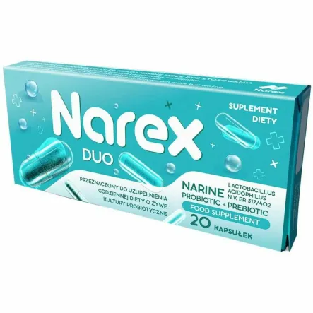 Probiotyk+ Prebiotyk Narine Duo 20 Kapsułek - Narex (Cold)