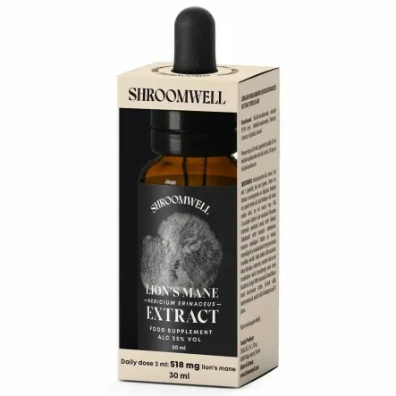 Grzyby Soplówka Jeżowata Ekstrakt w Kroplach 30 ml - Shroomwell