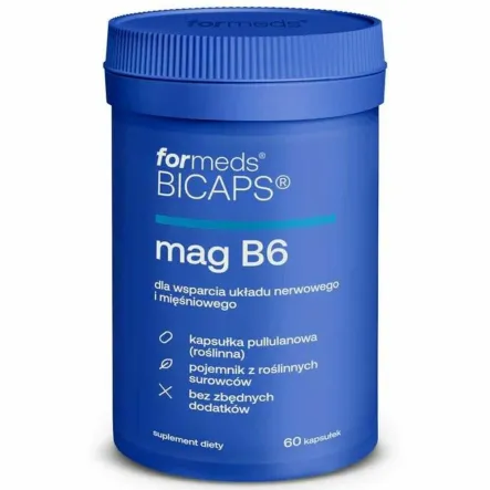 Bicaps Mag B6 Magnez+ Witamina B6 60 Kapsułek - Formeds