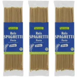 3 x Makaron Ryżowy Razowy Spaghetti Bezglutenowy Bio 250 g - Rapunzel