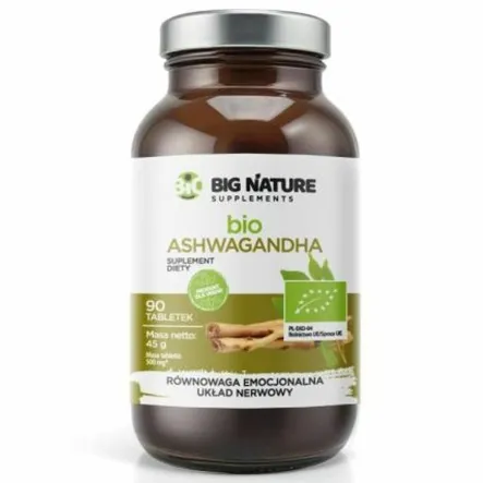 Ashwagandha BIO 90 Tabletek - Big Nature