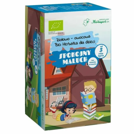 Bio Herbatka Ziołowo - Owocowa Dla Dzieci SPOKOJNY MALUCH 40 g (20x 2 g) - Herbapol Wrocław