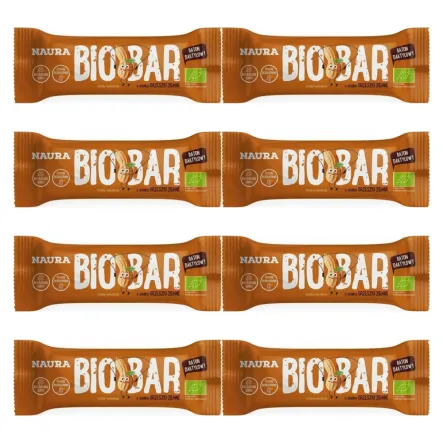 8 x Baton Daktyle i Orzeszki Bez Dodatku Cukru Bezglutenowy Bio 35 g - Naura