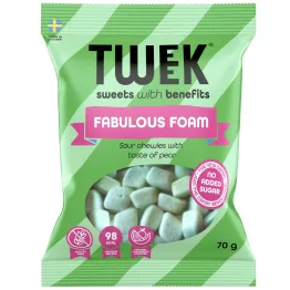 Kwaśne Pianko-Żelki Bez Dodatku Cukru Fabulous Foam 70 g - TWEEK