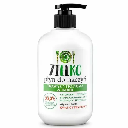 Płyn Do Mycia Naczyń Trawa Cytrynowa and  Imbir 500 ml - Zielko