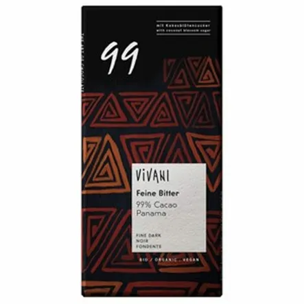 Czekolada Gorzka 99% Kakao Bio 80 G - Vivani