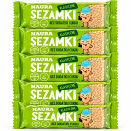 5 x Sezamki Klasyczne Bez Dodatku Cukru 27 g - Naura