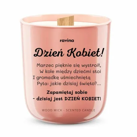 DZIEŃ KOBIET WIERSZYK - Sojowa Świeca Zapachowa w Szkle - Typ Zapachu My Way - Salire
