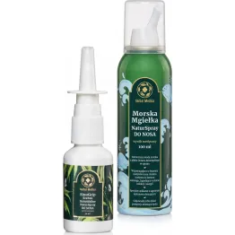 Morska Mgiełka Izotoniczna NaturSpray do Nosa 100 ml + SinuGrip Srebro Koloidalne NaturSpray do Nosa 30 ml - Herbal Medica