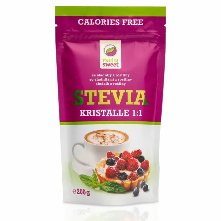 Stevia w Kryształkach 1:1 200 g - Natusweet
