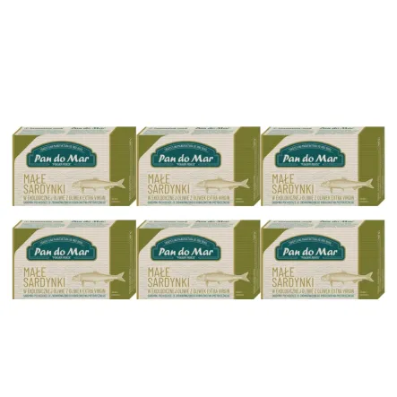 6 x Sardynki w Bio Oliwie z Oliwek 120 g (90 g)  - Pan Do Mar