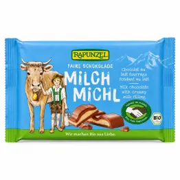 Czekolada Mleczna z Nadzieniem Mlecznym Dla Dzieci Bio 100 g - Rapunzel