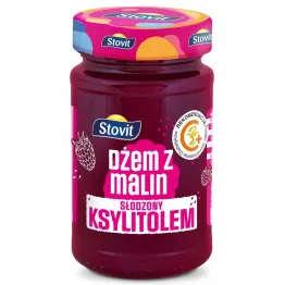 Dżem z Malin Słodzony Ksylitolem 250 g - Stovit