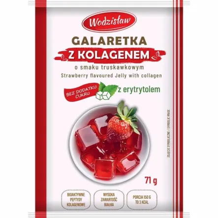 Galaretka z Kolagenem o Smaku Truskawkowym 71 g - Wodzisław