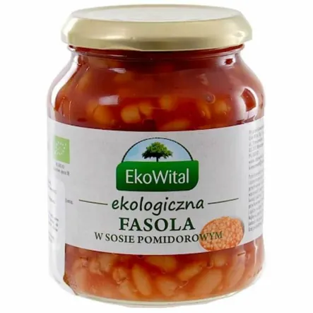 Fasola Biała w Sosie Pomidorowym Bio 360 g - Eko-Wital