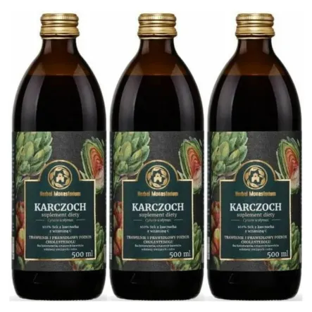 3 x Karczoch 500 ml - Herbal Monasterium