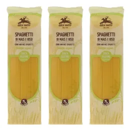 3 x Makaron Kukurydziano - Ryżowy Spaghetti Bezglutenowy Bio 250 g - Alce Nero