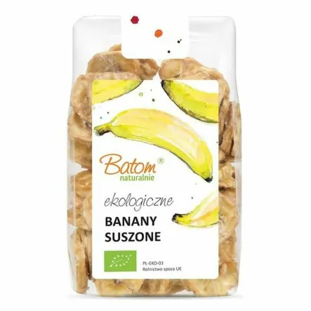 Banany Suszone Krążki BIO 125 g - Batom