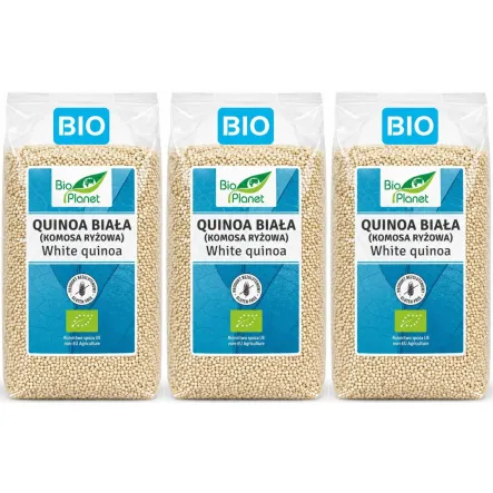 3 x Quinoa Biała (Komosa Ryżowa) Bezglutenowa BIO 500 g - Bio Planet