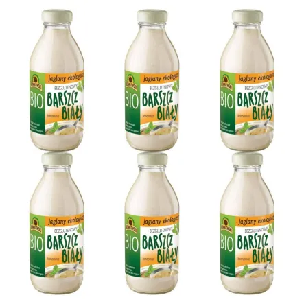 6 x Barszcz Biały Jaglany Bezglutenowy Koncentrat Bio 320 ml - Kowalewski