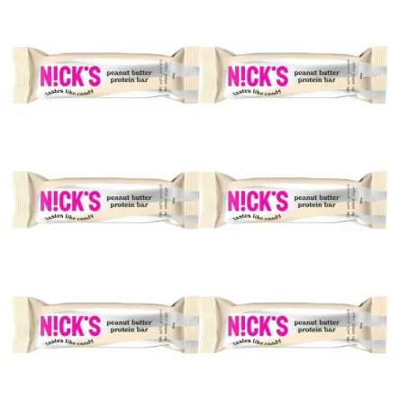 6 x Baton Proteinowy z Orzeszkami Ziemnymi w Mlecznej Czekoladzie 50 g - Nicks