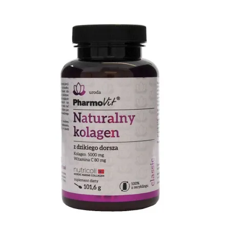 Naturalny Kolagen z Dzikiego Dorsza w Proszku+ Witamina C 101,6 g Pharmovit