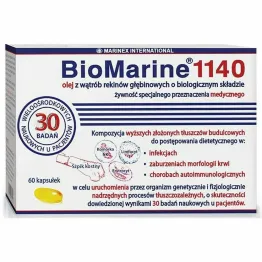 BioMarine 1140 Olej z Wątroby Rekina 60 Kapsułek - Marinex International
