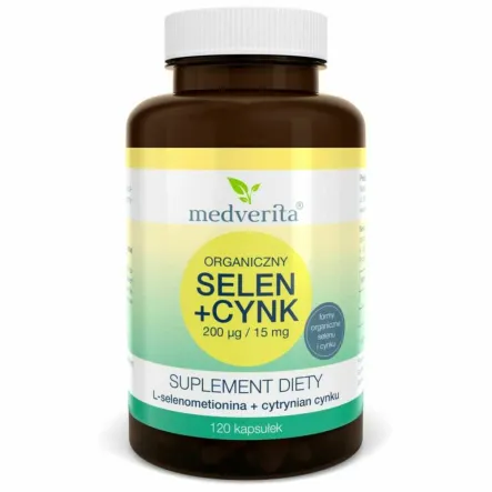 Organiczny Selen +Cynk 120 Kapsułek - Medverita