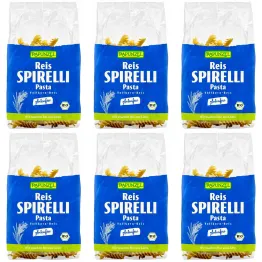 6 x Makaron Ryżowy Razowy Świderki Bezglutenowy Bio 250 g - Rapunzel