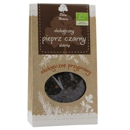 Pieprz Czarny Ziarno Eko 50 g - Dary Natury