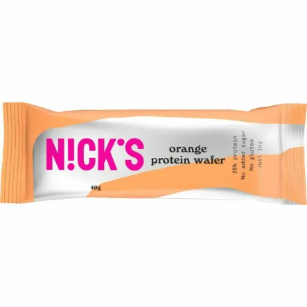 Wafelek Proteinowy Bezglutenowy o Smaku Pomarańczowym w Czekoladzie Mlecznej 40 g - Nicks