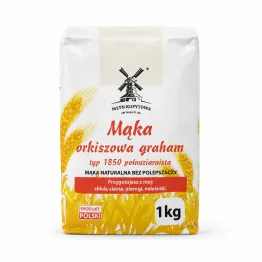 Mąka Orkiszowa Graham Typ 1850 Pełnoziarnista 1 kg - Młyn Kopytowa