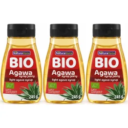 3 x Syrop z Agawy Jasny Bio 245 g -  NaturAvena