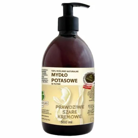 Mydło Potasowe Prawdziwe Szare Kremowe w Płynie 500 ml - Mydlarnia Powrót Do Natury