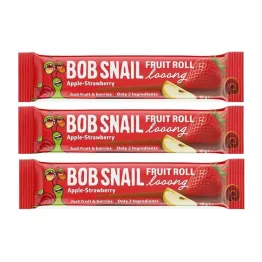 3 x Przekąska Jabłko i Truskawka ROLL LOOONG 15 g - Bob Snail