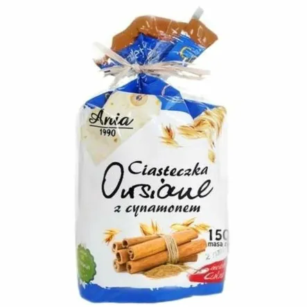Ciasteczka Owsiane z Cynamonem Bez Dodatku Cukru 150 g - ANIA
