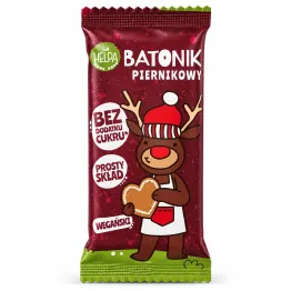Batonik Piernikowy Wegański Bez Dodatku Cukru 20 g - Helpa