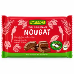 Czekolada Mleczna z Nadzieniem Nugatowym BIO Fair Trade 100 g - Rapunzel