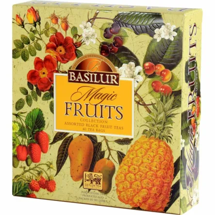Mieszanka Herbat Czarnych z Dodatkami Assorted Magic Fruits Saszetki 80 g (40x 2 g) - Basilur