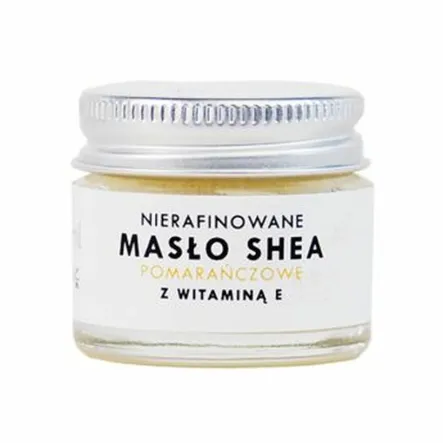 Masło Shea Nierafinowane Pomarańczowe z Witaminą E 20 ml - Natur Planet